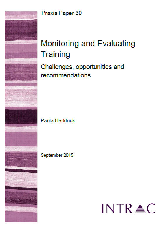 Praxis Paper 30 M&E of Training cover
